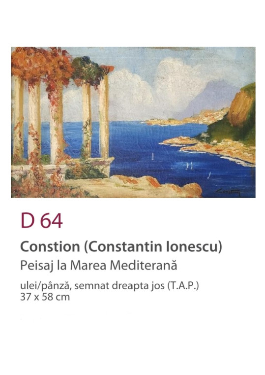 Constion (Constantin Ionescu) - "Peisaj la Marea Mediterană" 